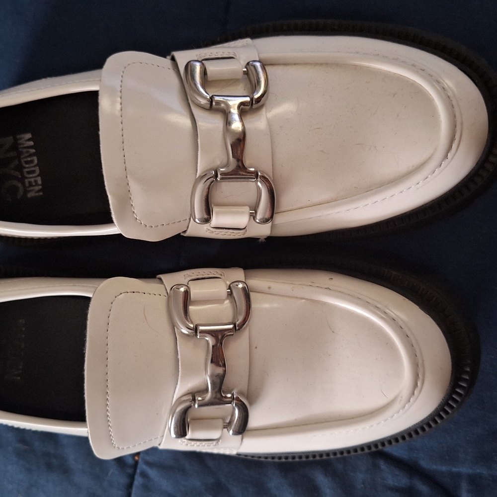 Madden NYE White Loafers